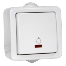 Μπουτόν Κουδουνιού 10A Λευκό Επίτοιχο IP54 13-23501213